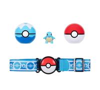 Set Ceinture Clip ‘N’ Go Pokémon - Figurine de Combat Carapuce 5 cm avec Ceinture Clip ‘N’ Go, Plus Accessoires Poké Ball et Scuba Ball