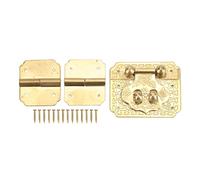 Set Charnières et Fermoirs en Laiton, Petit Coffret Durable, Résistant à la Corrosion, Style Rétro, Application Large - Matériau Antirouille, Facile à Installer, Idéal pour Boîte