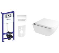Set châssis encastré avec bouton et joint Oltens Triberg 58300100, cuvette de WC Oltens Vernal 42502000, 45103000
