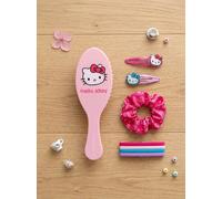 ARTESANÍA CERDÁ Set cheveux Hello Kitty – Brosse Sanrio, clips, élastiques, scrunchie rose