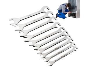 Set Chiavies Anglais Mince - Outil Mécanique Ultra Mince, Kit Avec Extrémité Ouverte Lumière, Solution De Réparation Compacte | Équipement Pour Techniciens De Précision Pour Voyage Automobiliste