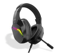 Set clavier et souris - FREAKS & GEEKS - QWERTZ - Rétroéclairage RGB - Souris ergonomique - Casque anti-bruit