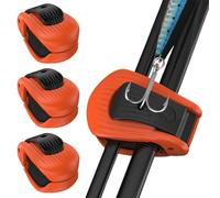 Set Clips Canne Pêche - Support Canne | Rangement Leurre Portable | Râtelier Compact Antrapant Réglable - pour Débutant Passionné Hommes Femmes Famille Extérieur Plage Bateau Maison