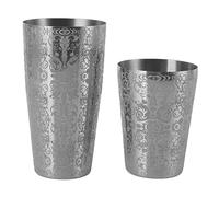 Set Cocktail Shaker Kit, Shakers à Cocktails en Acier Inoxydable, Argent, Style Boston Sans Fond - Durable, Facile à Nettoyer, Idéal Bar Maison et Professionnel (Sans fond)