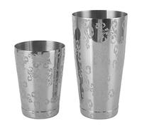 Set Cocktail Shaker Kit, Shakers à Cocktails en Acier Inoxydable, Argent, Style Boston Sans Fond - Durable, Facile à Nettoyer, Idéal Bar Maison et Professionnel (Aimer)