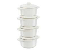 Set cocottes 4-pcs Rond(e) Blanc ivoire Céramique