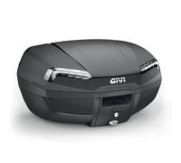Set Coffre Noir 46LT Case Avec Catadioptres Fumée, GIVI E46NT Tech Riviera
