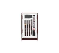 rOtring Set Collège, Porte-mine 0.5 + 3 Isograph 0.2/0.3/0.5mm + gomme + étui 12 mines HB + flacon encre 23 ml + attache compas