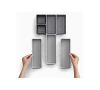 Joseph Joseph Blox ensemble de 7 Compartiments de Rangement en Plastique pour Cosmétiques, Articles de Papeterie, Ustensiles, Tiroir, Gris