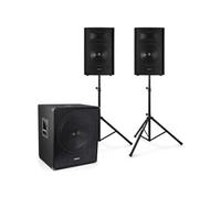 Enceinte Passive 2.1 - Vonyx - SL12 PA Speakerbox - 1600W - Caisson de Basse 1000W - Noir
