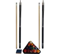 Set complet de billard - 2 queues, 1 jeu de boules, triangle, craie