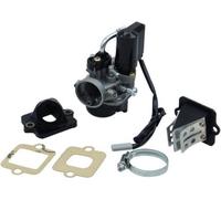 set complet de carburateur sport 17,5mm y compris E-Choke, tubulure d'aspiration et bloc membrane pour Piaggio TPH Typhoon