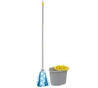 Apex Set Complet Lave-Vaisselle avec Seau 12 litres, essoreur, vadrouille et poignée 120 cm