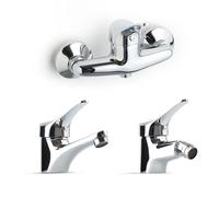 SET COMPLET DE ROBINETTERIE DE SALLE DE BAINS LAVABO, BIDET, EXTERNE DE DOUCHE CEMBRA