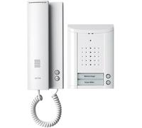 Set complet dInterphone filaire 2 foyers Ritto by Schneider 1841270 blanc