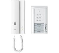 Set complet dInterphone filaire 4 foyers Ritto by Schneider 1841470 blanc