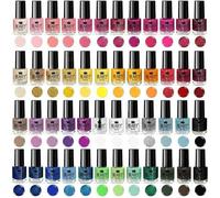 Set Complet “Envie de Color” de Vernis à Ongles - 48 Couleurs Modernes + 2 Ensembles d'Autocollants pour Nail Art + 2 Boîtes