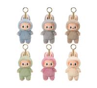 Set complet LABUBUex peluche 17cm-Lot de 6 porte-cls plush kawaii collectionner,jouets suspendus enfants,coffret BIJOU DE TELEPHONE