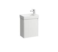 Set complet LAUFEN 480, lave-mains Pro S, 1 trou de robinetterie à droite, avec trop-plein, incl. meuble sous-lavabo BASE 2.0, 1 porte à droite, 480x280x680mm, H8659642611041, Couleur: Blanc brillant