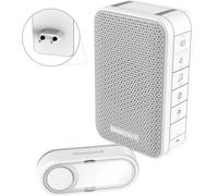 Honeywell Home Carillon sans fil DC313SP2 série 3 LED enfichable 150 m avec bouton-poussoir blanc