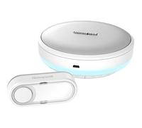 Honeywell Set complet Carillon sans fil DCR315S – 150 m, 6 mélodies, LED et halo lumineux – Blanc