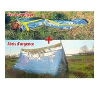 Semptec Set complet sac de couchage + Tente de survie