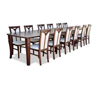 Set complet table à manger 12 chaises salle à manger groupe de tables en bois tables 13pcs