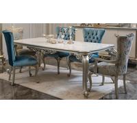 Set complet table à manger 6 chaises salle à manger groupe de luxe en bois Set 7pcs. baroque