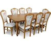 Set complet table à manger + 8 chaises salle à manger ensemble de table en bois tables 9pcs