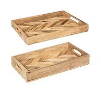 Set - composé de 2 plateaux "Wild" - Bois de manguier - Atmosphera créateur d'intérieur