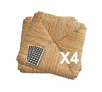 Set comprenant une assise en paille, un cadre de rechange, pour chaise, Venise, Pise, Landesana, différents modèles + sous-verre en feutre offerts (4, structure en paille)