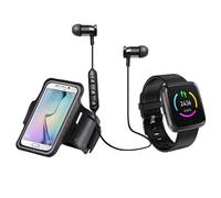 Set connecté de sport, écouteurs bluetooth, brassard pour téléphone et montre connectée - Blaupunkt - BLP1570-133 - Noir