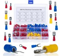 Set Connecteurs Électriques Isolés 280 Pièces - 15 Tailles | Étui Plastique | Anticorrosion | Pour Câblage Auto/Maison