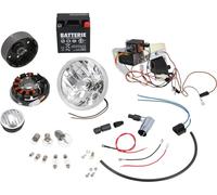 Set: Conversion Kit Vape 12V and H4 Headlight Conversion Clear Glass - for Simson KR51, KR51/2