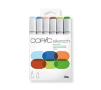 Set Copic Sketch Marqueurs Manga 6 Couleurs Natures Essentielles