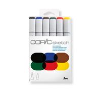 COPIC Marqueurs Sketch Manga 'Blodt Primaries' – 6 couleurs primaires vives – kit 6