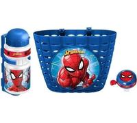 Set Corbeille + Bidon + Sonnette SPIDER-MAN - Pour Enfant a partir de 3 ans - Couleur Bleu et Rouge