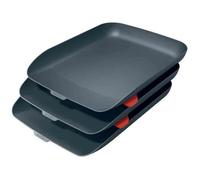 Leitz Corbeille à courrier Cosy A4 – Lot de 3 – Polystyrène – Gris