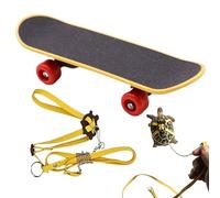Set Corde Et Skateboard pour Tortue - Jouet Éducatif Skateboard Et Corde pour Reptiles Miniatures,Accessoires Ludiques pour Reptiles : Dragons Barbus, Iguanes et Caméléons