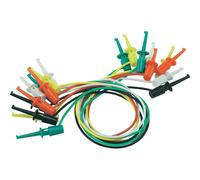 set cordons de mesure [ pinces crocodile - pinces crocodile] 0.28 m noir, rouge, ve