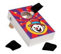 Set Cornhole - Table de jeu portable en bois de 4,53 x 2,76 x 2,17 pouces, jouet interactif pour le lancement de la famille | Set de lancement avec 3 poufs | Jeu Cornhole Kids Home Party Extérieur