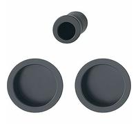HOPPE Lot de 2 rosace aveugle ronde avec poignée en forme d'étoile - En aluminium noir mat