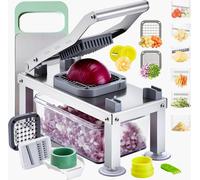 Set coupe-légumes multifonctions - coupe-légumes alimentaire avec 9 lames - outil de cuisine pour une découpe efficace