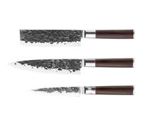 Set Couteaux Forged Sebra 3 Pièces Acier Japonais 440c Manches Dalbergia