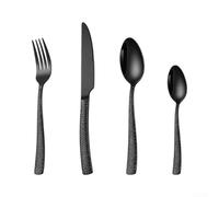 Set Couverts Acier Inoxydable 4pcs Design Martelé Set Couverts