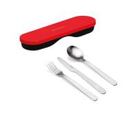 Set couverts inox et étui rouge guzzini