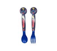Set Couverts pour Enfant Cuillère et Fourchette Motif Stitch Palms Bleu