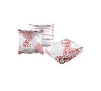 Set couvre lit boutis Corail et 2 taies taille 220 x 240 cm