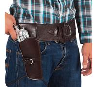 Set Cowboy 2 Pièces - BOLAND - Marron - Ceinture 114 cm - Holster Adulte Mixte