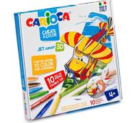 Set créatif CARIOCA Pop-Up, avion + 10 marqueurs